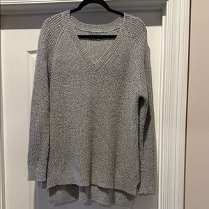 Natural Reflections Heather Gray V-Neck Sweater